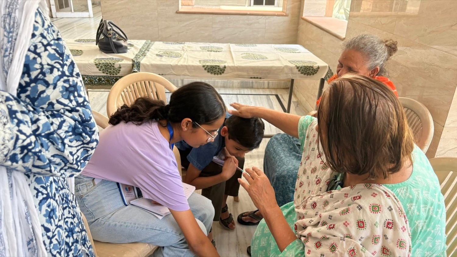 Summer camp geriatric centre visit